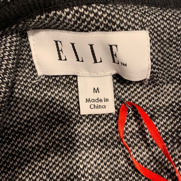 NWT Black/white Grid coat by Elle Fab Sz Medium - Picture 5 of 11